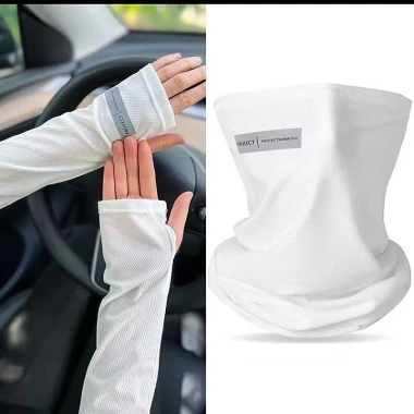 Combo Găng Tay Chống Nắng và Khăn Trùm Vải Thun Lạnh Protect UV, Mát Lạnh, Giá Ưu Đãi 22.539₫ 9