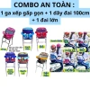 Combo Ghế Ga Xếp An Toàn + Đai Lớn Hoạt Hình + Dây Đai 100cm - Giá 315.000đ 3