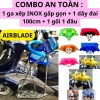 Combo ghế inox cao cấp 1 ghế ga xếp gọn + dây đai 100cm + gối đầu xe máy cho bé - Giá chỉ 360.500 VND 4