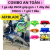 Combo ghế inox cao cấp 1 ghế ga xếp gọn + dây đai 100cm + gối đầu xe máy cho bé - Giá chỉ 360.500 VND 5