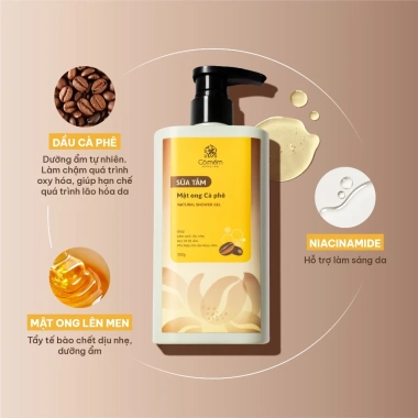 Combo Làm Sạch Da Body - Sữa Tắm Tẩy Da Chết Cà Phê Mật Ong Cỏ Mềm - 420.000đ