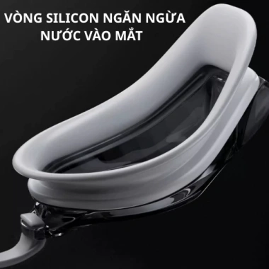 COMBO mũ kính bơi LI-NING bản cao cấp, mắt kính tầm nhìn rộng mũ silicon đặc biệt LXJR213 508 6