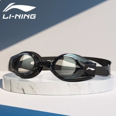 COMBO mũ kính bơi LI-NING bản cao cấp, mắt kính tầm nhìn rộng mũ silicon đặc biệt LXJR213 508 12