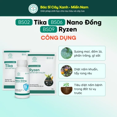 Combo Ngừa Nấm BS06 Nano Đồng BS02 Tika BS09 Ryzen - Đốm Lá Héo Xanh Lở Cổ Rễ 145.000 VND 3