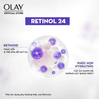 Combo Olay 260g Sữa Dưỡng Thể Sáng Da + Serum Retinol 30ml Ban Đêm + Kem Dưỡng 50g - Giảm Giá, Da Rạng Rỡ