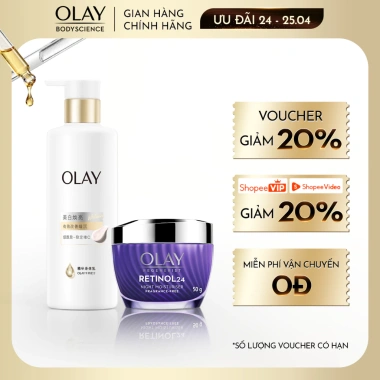 Combo Olay: Sữa dưỡng thể 260g, Serum Retinol 24 Ban Đêm 30ml, Kem Ban Đêm 50g - Chỉ 685.500₫ 10 Combo Olay: Sữa dưỡng thể 260g, Serum Retinol 24 Ban Đêm 30ml, Kem Ban Đêm 50g - Chỉ 685.500₫ 10
