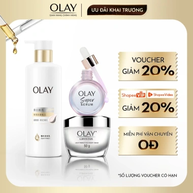 Combo Olay Sữa Dưỡng Thể 260g, Super Serum 5in1 30ml, Kem Dưỡng Ngày Đêm Luminous PA++ 50g - Giá 1,179,600₫ 10 Combo Olay Sữa Dưỡng Thể 260g, Super Serum 5in1 30ml, Kem Dưỡng Ngày Đêm Luminous PA++ 50g - Giá 1,179,600₫ 10