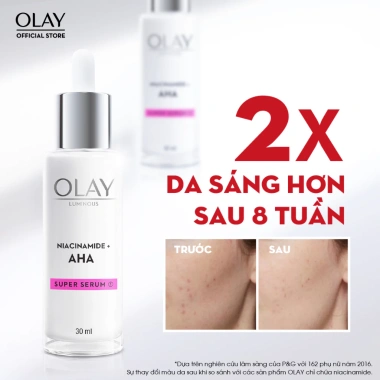 Combo OLAY Sữa Dưỡng Thể + Tinh Chất Luminous Niacin AHA + Kem Dưỡng Niacin AHA - Chỉ 1.042.300đ