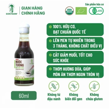 Combo Size Hồng Hài Nhi - Nước Tương, Đường, Mật Hoa Dừa Sokfarm USDA EU JAS, giá 250k