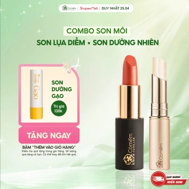 Combo Son Lụa Diễm + Son Dưỡng Nhiên cho Môi Căng Mọng, Cỏ Mềm - Giảm 21% chỉ 418.000₫