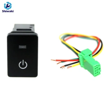 Công tắc đẩy xe hơi Shiwaki 12V LED xanh - Khởi động nhanh, giảm giá 138k