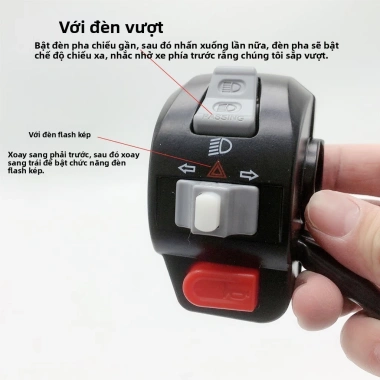 Công tắc Ghostfire Little Rùa Bé Trai cho Sanyang S5 & CUXI – Đổi tín hiệu, đèn pha, giá 271k