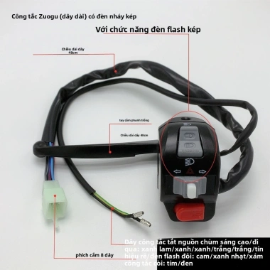 Công tắc Ghostfire Little Rùa Bé Trai cho Sanyang S5 & CUXI – Đổi tín hiệu, đèn pha, giá 271k