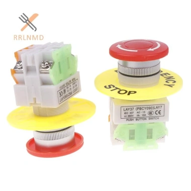 Công tắc tự khóa Rrlnmd 1NO1NC Dừng khẩn cấp, nút nhấn AC 660V 10A 3