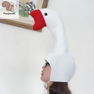 Cosplay Ngỗng Người Dễ Thương Sang Trọng - Mũ Trùm Đầu Halloween Mùa Đông Ấm Áp