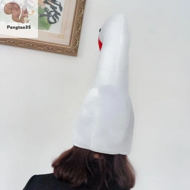 Cosplay Ngỗng Người Dễ Thương Sang Trọng - Mũ Trùm Đầu Halloween Mùa Đông Ấm Áp