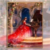 Cross Stitch 2.026 Thêu Piano Cô Gái Mẫu Nhỏ Người Mới Bắt Đầu Bộ Tự Làm