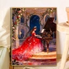 Cross Stitch 2.026 Thêu Piano Cô Gái Mẫu Nhỏ Người Mới Bắt Đầu Bộ Tự Làm 2