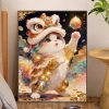 Cross Stitch Thêu 2.026 Phong Cách Mới Mèo Sư Tử May Mắn Handmade DIY Quà Tặng 2