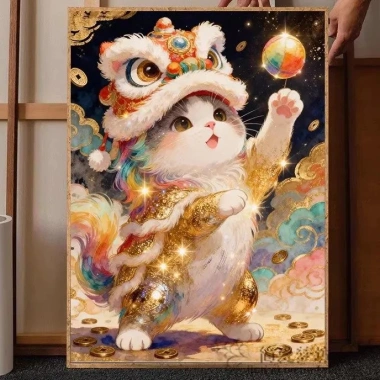 Cross Stitch Thêu 2.026 Phong Cách Mới Mèo Sư Tử May Mắn Handmade DIY Quà Tặng 7 Cross Stitch Thêu 2.026 Phong Cách Mới Mèo Sư Tử May Mắn Handmade DIY Quà Tặng 7