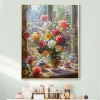 Cửa sổ sill cây giỏ hoa Cross Stitch 2.025 - phong cách mới ren thêu, chất liệu gói hoa, in chữ thập tự thêu, giảm 20% 5