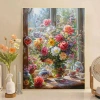 Cửa sổ sill cây giỏ hoa Cross Stitch 2.025 - phong cách mới ren thêu, chất liệu gói hoa, in chữ thập tự thêu, giảm 20% 6