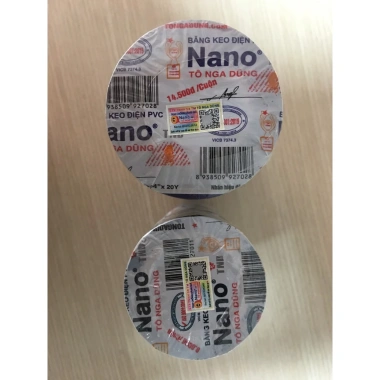 Cuộn Băng Keo Đen Cách Điện Nano Trắng Đen 10Y/20Y - Giá 17.000₫, Độ Bền Cao, Chịu Nhiệt 4