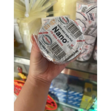 Cuộn Băng Keo Đen Cách Điện Nano Trắng Đen 10Y/20Y - Giá 17.000₫, Độ Bền Cao, Chịu Nhiệt 7