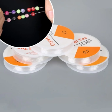 Cuộn dây thun co giãn 0.8-1.0mm - Dây gân xỏ vòng hạt handmade, giá 20.000đ