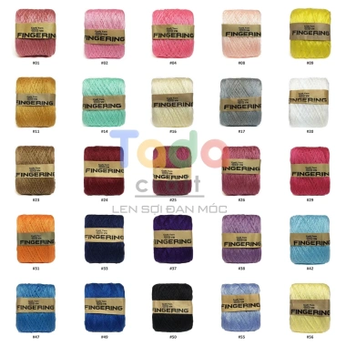 Cuộn Len Sợi Cotton Fingering 100gr - Bóng Mềm, Giá Ưu Đãi 27,000 VND 2