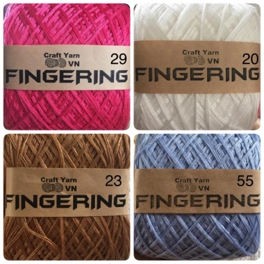 Cuộn Len Sợi Cotton Fingering 100gr - Bóng Mềm, Giá Ưu Đãi 27,000 VND 5
