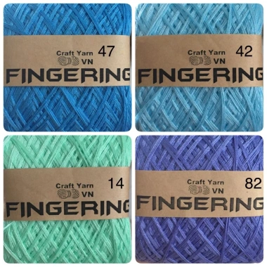 Cuộn Len Sợi Cotton Fingering 100gr - Bóng Mềm, Giá Ưu Đãi 27,000 VND 7