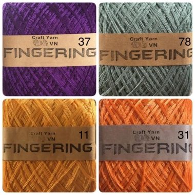 Cuộn Len Sợi Cotton Fingering 100gr - Bóng Mềm, Giá Ưu Đãi 27,000 VND 8