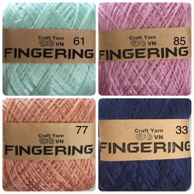 Cuộn Len Sợi Cotton Fingering 100gr - Bóng Mềm, Giá Ưu Đãi 27,000 VND 9