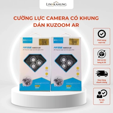 Cường Lực Camera Khung Dán Kuzoom AR cho iPhone 15: Nâng ảnh, Giá chỉ 90.000đ