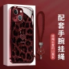 Da Báo In Hình Trái Tim Cho Apple iPhone 16 Pro - Ốp Dây Mạ Kính 14 Lỗ Chống Sốc 7