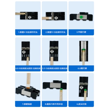 Đa năng Bi-a Cue tông đề da đầu Repairer, dụng cụ mài bút chì, thanh lưỡi - 120k