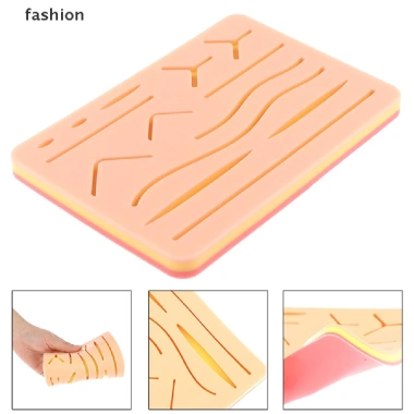 Da y tế silicone pad khâu thực hành 12h fashion - Mô phỏng vết thương phẫu thuật, ưu đãi 79.000 VND