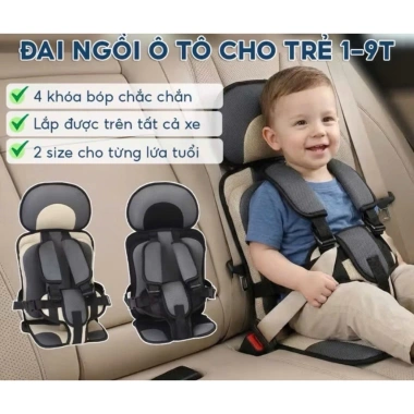 Đai ghế ngồi ô tô an toàn cho bé 1-9 tuổi, giảm giá 175k (từ 217k) - bảo vệ tối ưu