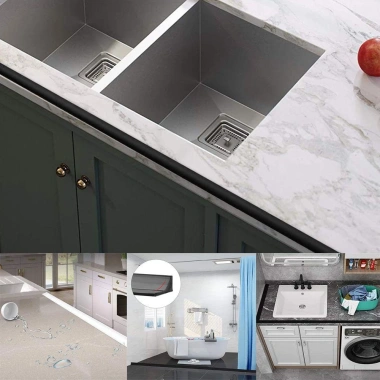 Dải giữ nước uốn cong Happyleaf66 Vòi hoa sen, rào cản lũ lụt, niêm phong silicon khô ướt 5