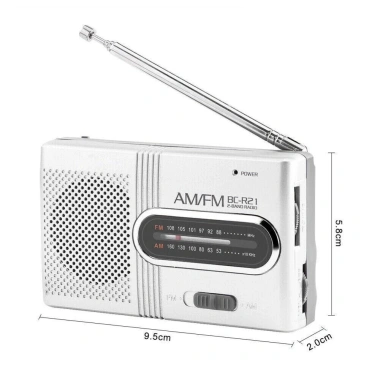 Đài phát thanh bỏ túi Mini METUBE âm thanh nổi, AM/FM, ăng‑ten kính thiên văn – Du lịch, phù hợp người cao tuổi, giá 160.820₫
