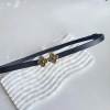 Đai thắt lưng nữ vintage da thật màu plum, khóa chữ thập, dây điều chỉnh, phong cách sang trọng