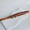 Đai thắt lưng nữ vintage da thật màu plum, khóa chữ thập, dây điều chỉnh, phong cách sang trọng 2