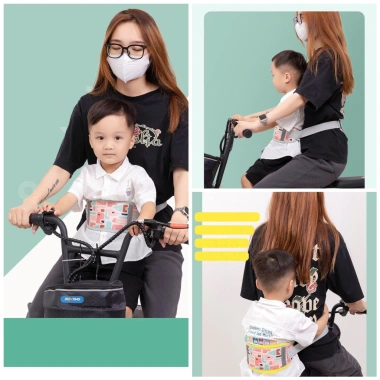 Đai xe máy an toàn cho bé Mini - thiết kế hoạt hình mới, dùng cho xe máy & xe đạp, FreeShip 2