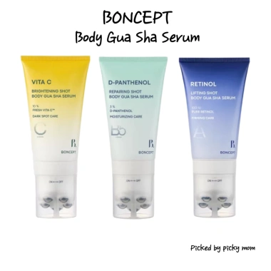 DAISO BONCEPT Body Gua Sha Serum 100ml - Retinol Firming, Vita C Brightening, D-Panthenol Repair, giảm giá 215.732₫