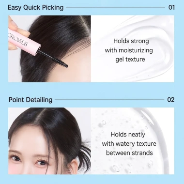 DAISO GROWUS Bộ đôi tạo kiểu tóc 2in1 Cara - Sáp dính tóc lâu trôi, K-Beauty, 187.659 VND