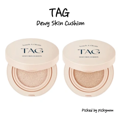 DAISO TAG Dewy Skin Cushion SPF50 PA+++ 15g - Kem nền đệm phát sáng, dưỡng ẩm, ánh sáng nhạt - Đệm Hàn Quốc - 195.316₫