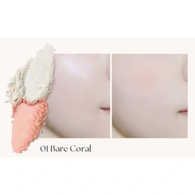 DAISO TAG Mood Blush Beam 2 trong 1 Blush & Glow - Má mềm, màu Fair Mauve, hương hoa oải hương, san hô trần