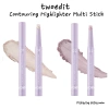 DAISO Twoedit Highlighter Stick – Kem highlight hồng phát sáng, che mặt, tạo viền K‑Beauty