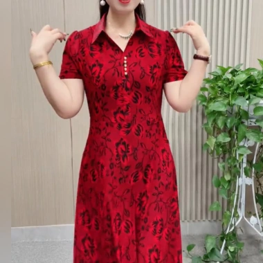 Đầm Cao Cấp Ngắn Tay Che Bụng Phong Cách Phương Tây Xám - Mùa Hè 2.023 Giá Ưu Đãi 201.227 VND 2
